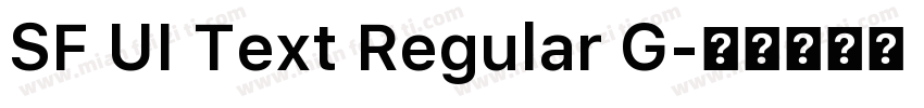 SF UI Text Regular G字体转换